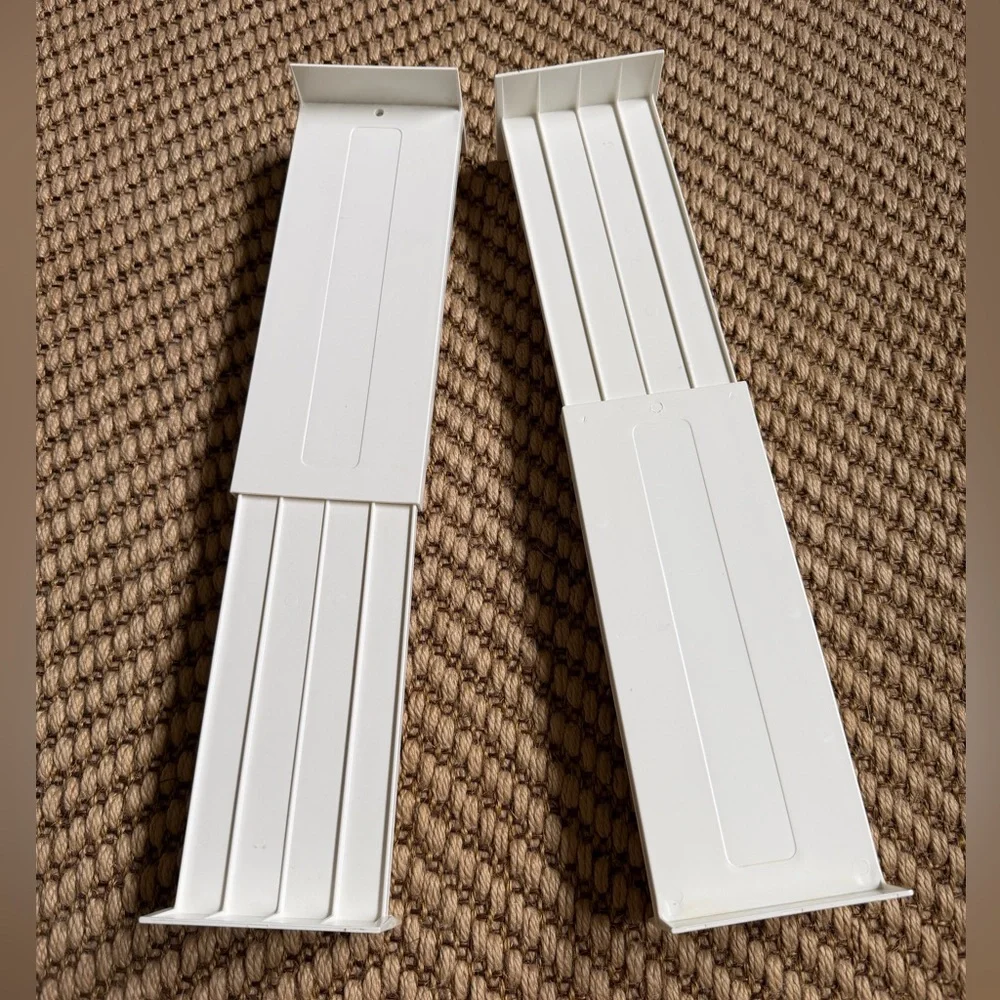 Adjustable Drawer Dividers White 14”-18” Kitchen Bathroom Organization Organize